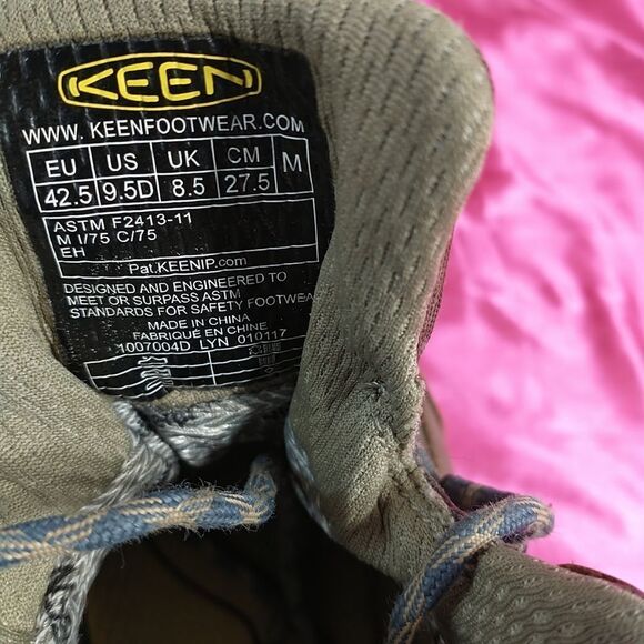 Keen Detroit Mid Boot Steel Toe Men's Size 9.5 D 1007004D . Condition is Pre-own - Picture 4 of 8
